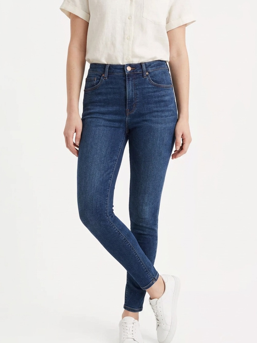 EXPRESS | Skinny High-Rise Dark Blue Jeans Women’s Size 6 Regular